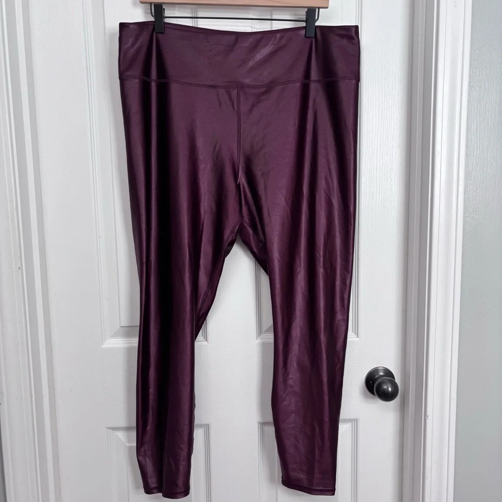Plum Faux Leather Leggings | Maurices XXL - Picture 7 of 7